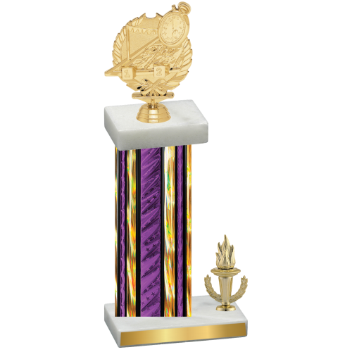 Accented Single Purple Glacier Victory Swimming Trophy