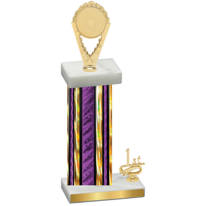 Accented Single Purple Glacier First Place Insert Trophy