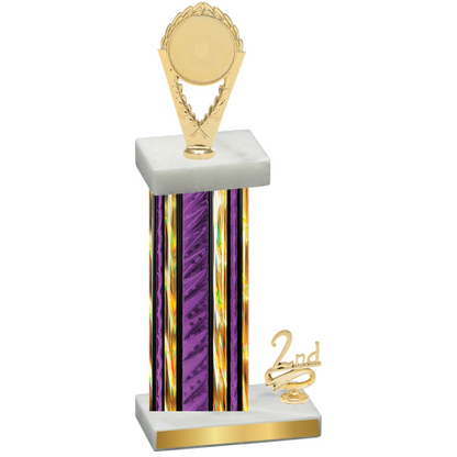Accented Single Purple Glacier Second Place Insert Trophy