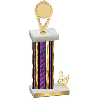 Accented Single Purple Glacier Third Place Insert Trophy