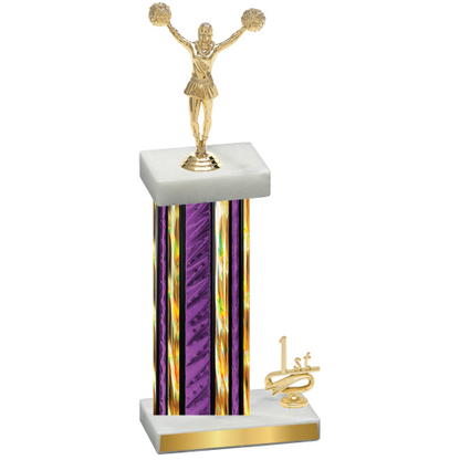 Accented Single Purple Glacier First Place Cheerleading Trophy