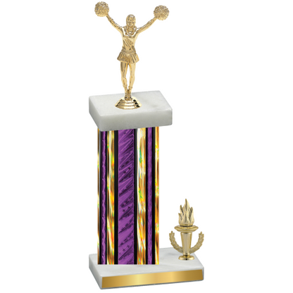 Accented Single Purple Glacier Victory Cheerleading Trophy