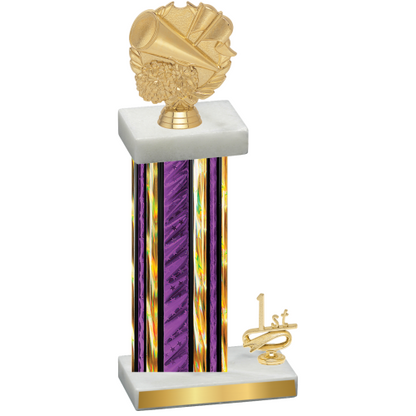 Accented Single Purple Glacier First Place Cheerleading Trophy