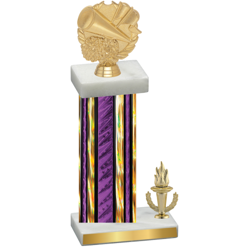 Accented Single Purple Glacier Victory Cheerleading Trophy