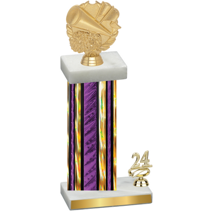 Accented Single Purple Glacier Year Cheerleading Trophy