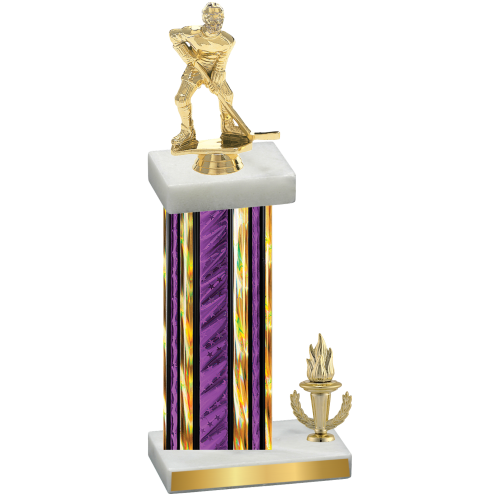 Accented Single Purple Glacier Victory Hockey Trophy