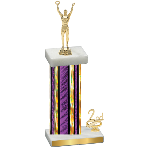 Accented Single Purple Glacier Second Place Victory Trophy