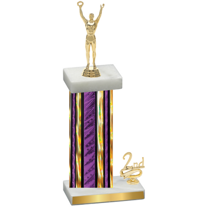 Accented Single Purple Glacier Second Place Victory Trophy