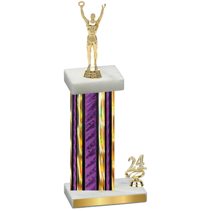 Accented Single Purple Glacier Year Victory Trophy