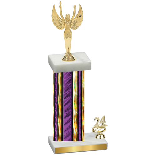 Accented Single Purple Glacier Year Victory Trophy