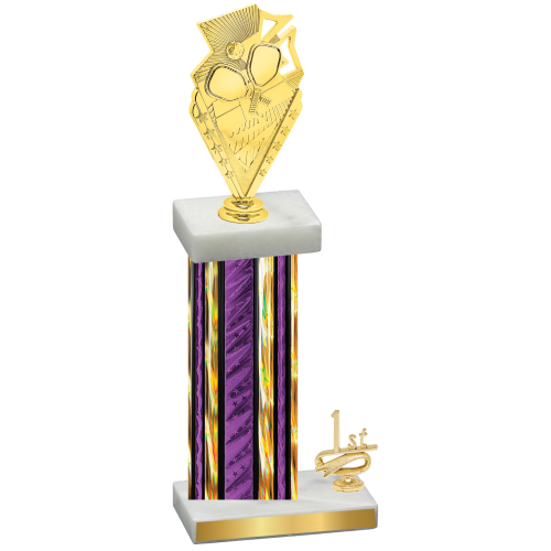 Accented Single Purple Glacier First Place Pickleball Trophy