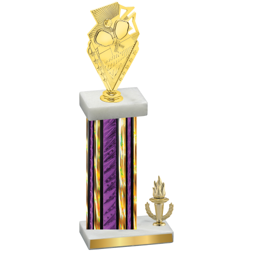 Accented Single Purple Glacier Victory Pickleball Trophy