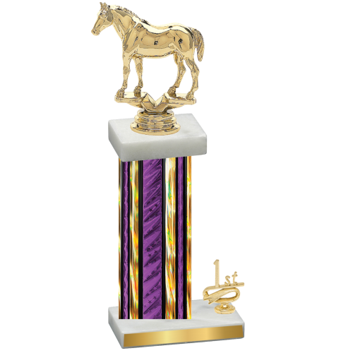 Accented Single Purple Glacier First Place Horses Trophy