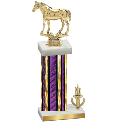 Accented Single Purple Glacier Victory Horses Trophy