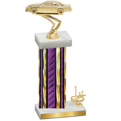 Accented Single Purple Glacier First Place Cars Trophy