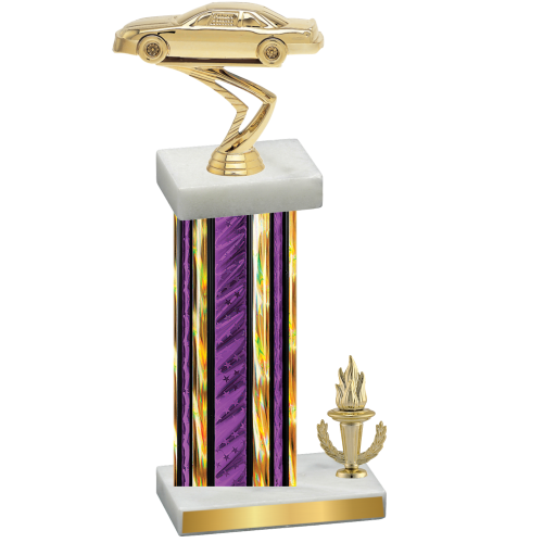 Accented Single Purple Glacier Victory Cars Trophy