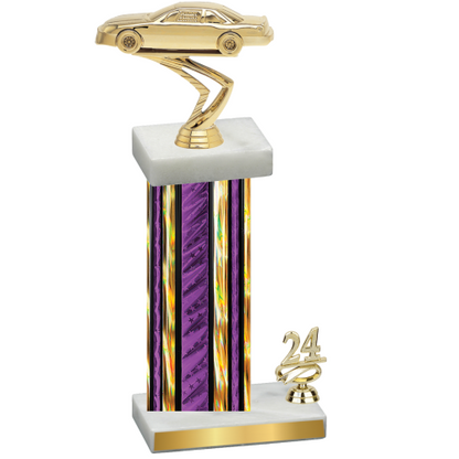 Accented Single Purple Glacier Year Cars Trophy