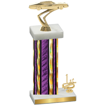 Accented Single Purple Glacier First Place Cars Trophy