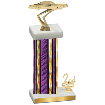 Accented Single Purple Glacier Second Place Cars Trophy