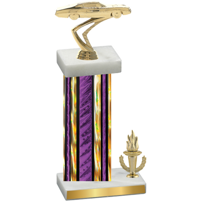 Accented Single Purple Glacier Victory Cars Trophy