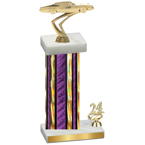 Accented Single Purple Glacier Year Cars Trophy