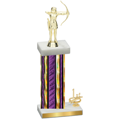 Accented Single Purple Glacier First Place Archery Trophy