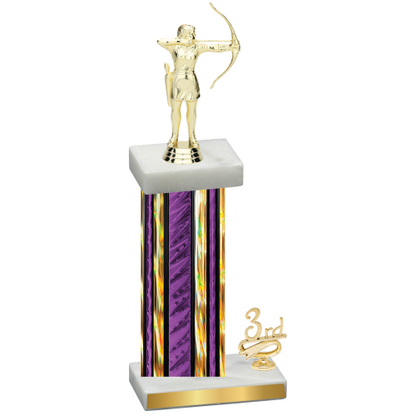 Accented Single Purple Glacier Third Place Archery Trophy