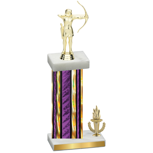 Accented Single Purple Glacier Victory Archery Trophy