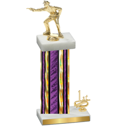 Accented Single Purple Glacier First Place Shooter Trophy