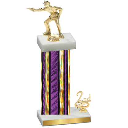 Accented Single Purple Glacier Second Place Shooter Trophy