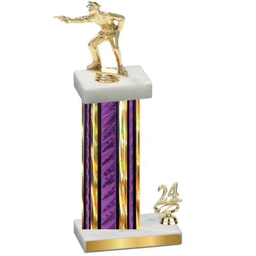 Accented Single Purple Glacier Year Shooter Trophy