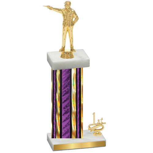 Accented Single Purple Glacier First Place Shooter Trophy