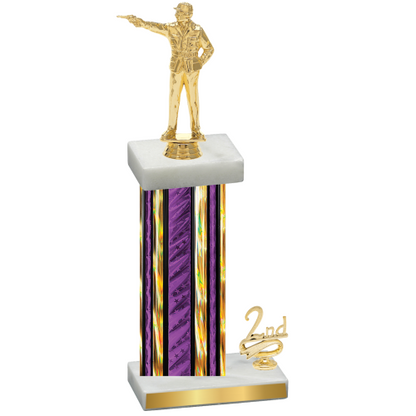Accented Single Purple Glacier Second Place Shooter Trophy