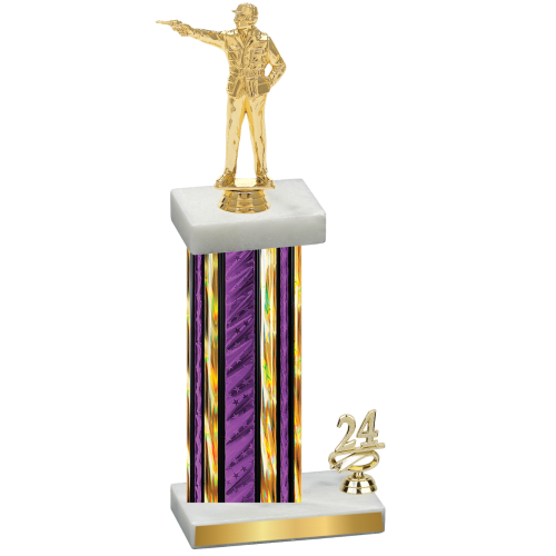 Accented Single Purple Glacier Year Shooter Trophy