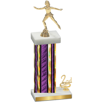 Accented Single Purple Glacier Second Place Skater Trophy