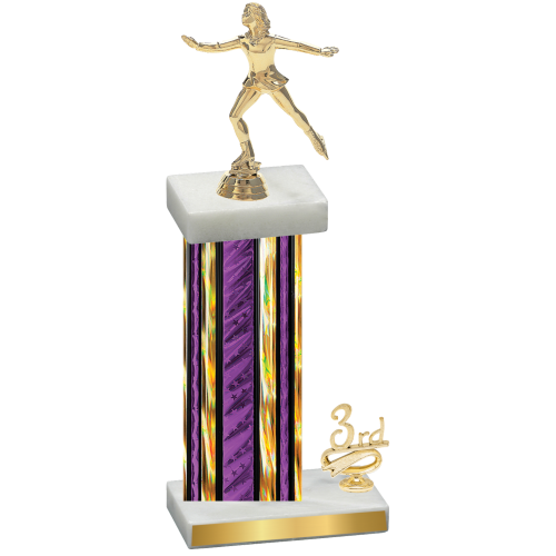 Accented Single Purple Glacier Third Place Skater Trophy