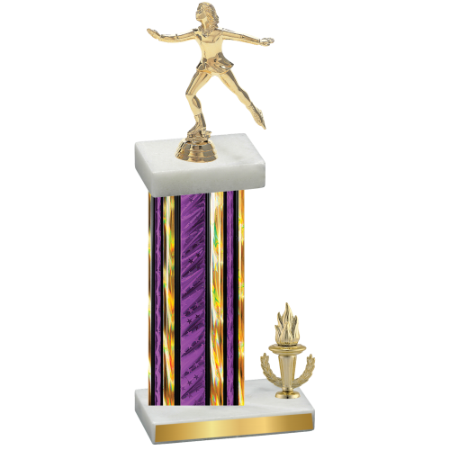 Accented Single Purple Glacier Victory Skater Trophy