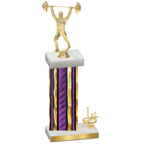 Accented Single Purple Glacier First Place Weights Trophy