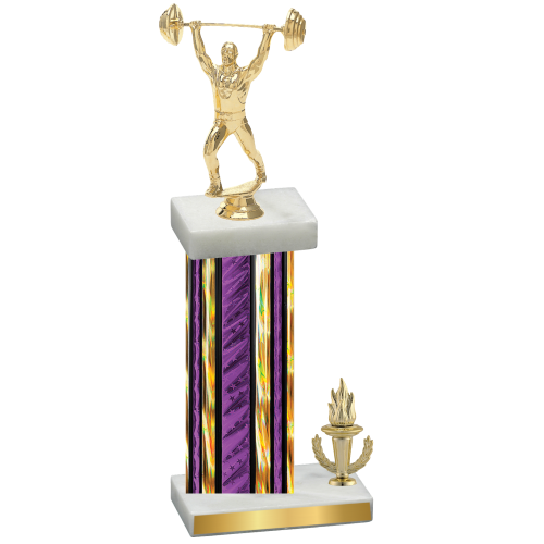 Accented Single Purple Glacier Victory Weights Trophy