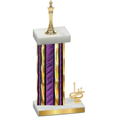 Accented Single Purple Glacier First Place Chess Trophy