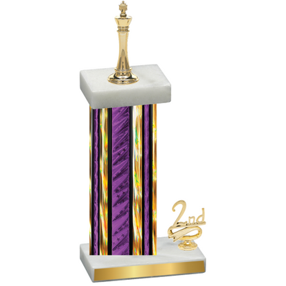 Accented Single Purple Glacier Second Place Chess Trophy