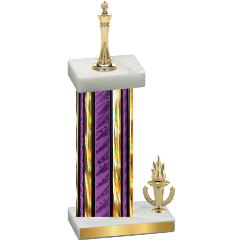 Accented Single Purple Glacier Victory Chess Trophy