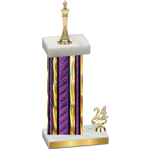 Accented Single Purple Glacier Year Chess Trophy