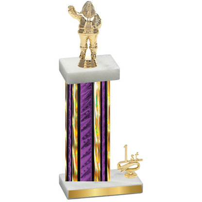 Accented Single Purple Glacier First Place Holiday Trophy