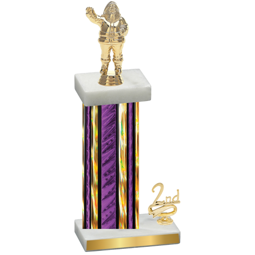 Accented Single Purple Glacier Second Place Holiday Trophy