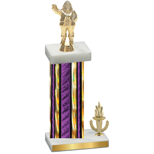 Accented Single Purple Glacier Victory Holiday Trophy