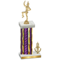 Accented Single Purple Glacier Victory Majorette Trophy