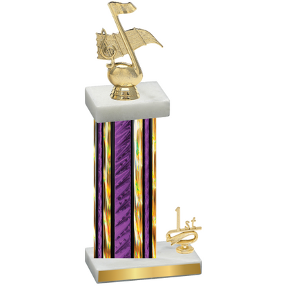 Accented Single Purple Glacier First Place Music Trophy