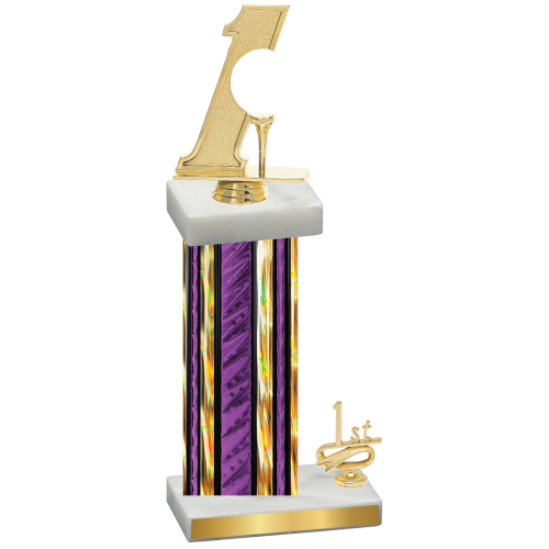 Accented Single Purple Glacier First Place Golf Trophy