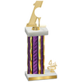 Accented Single Purple Glacier Fourth Place Golf Trophy